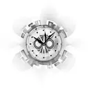 To infinity and beyond clock tattoo design idea