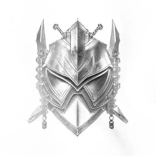 anime chain mail armor tattoo design idea