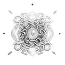 naruto chain mail armor tattoo design idea