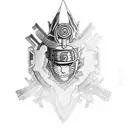 naruto chain mail armor tattoo design idea