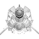 naruto chain mail armor tattoo design idea