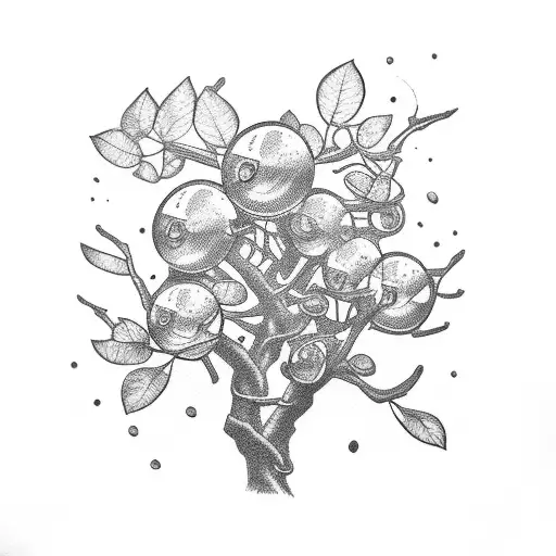 A jade tree growing from a vintage airplane tattoo design idea