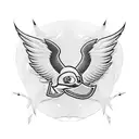 Oregon ducks logo with wings and football tattoo design idea