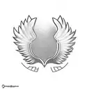 Oregon ducks logo with wings and football tattoo design idea