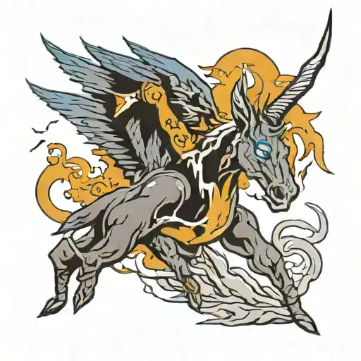 thunder with travis scott motives inside of it  tattoo design idea