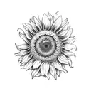 Sunflower tattoo design idea