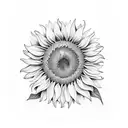 Sunflower tattoo design idea