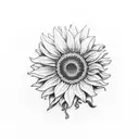 Sunflower tattoo design idea
