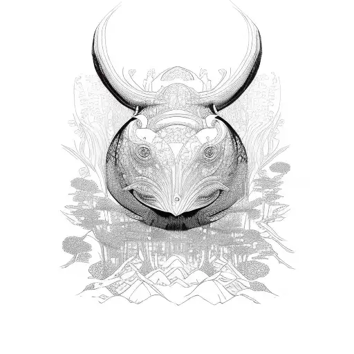 rainforest tattoo design idea