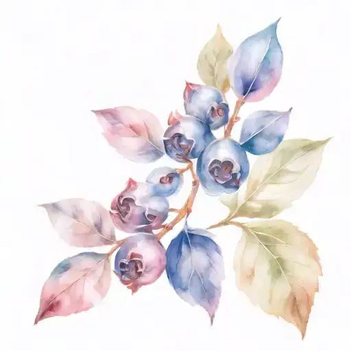 blueberry tattoo design idea