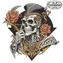 Necromancer raising dead tattoo design idea