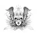 angels vs demons tattoo design idea