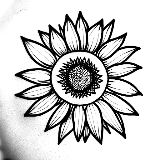 Sunflower tattoo design idea