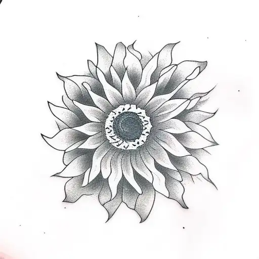 Sunflower tattoo design idea