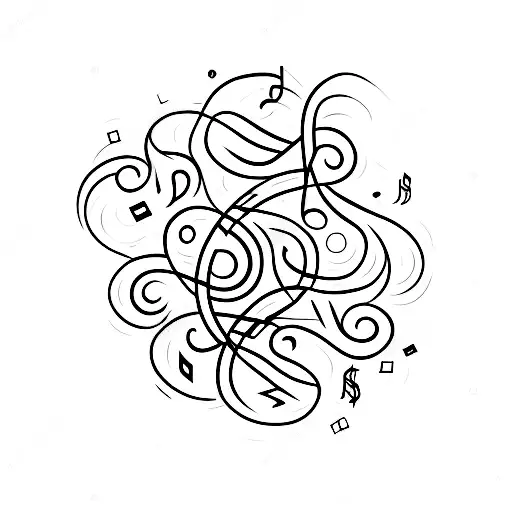 A minimalist tattoo of a microphone combined with a wave, symbolizing the client's love for music and their desire for self-expression. tattoo design idea