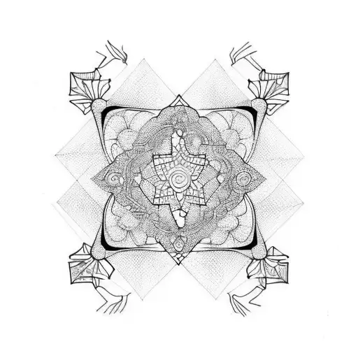 black chandelier  tattoo design idea