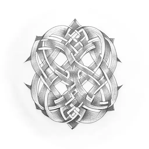 Father and Daughter celtic knot tattoo design idea