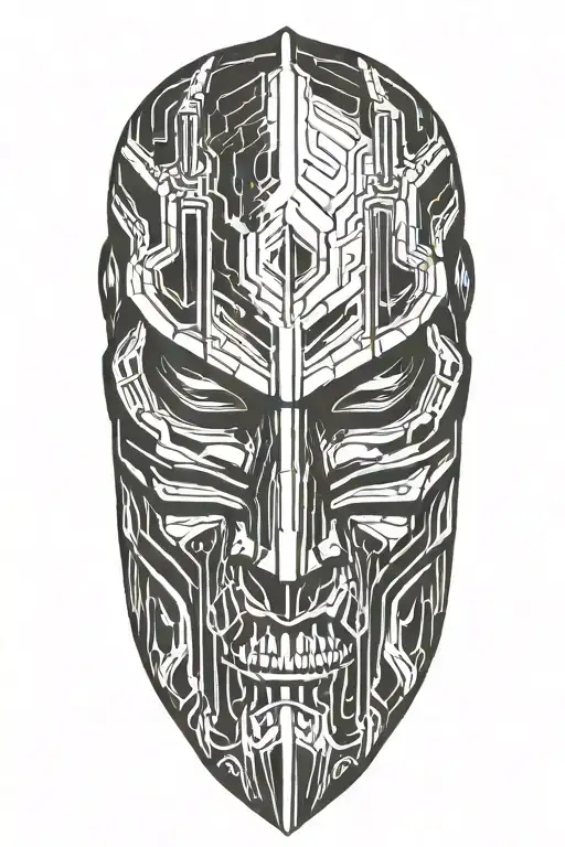 mf doom mask tattoo design idea