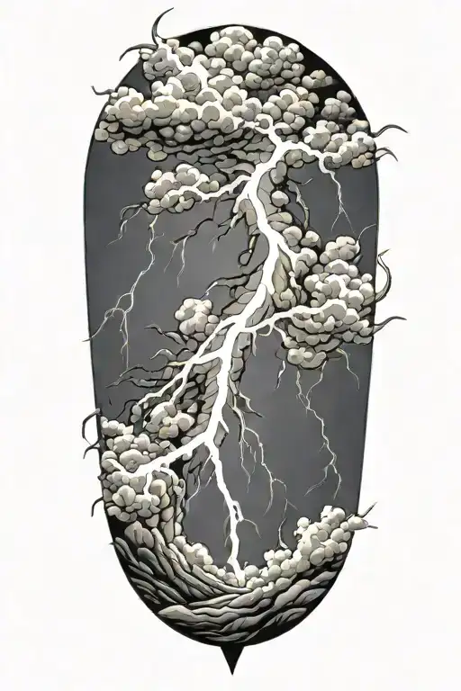 lightning bolts tattoo design idea