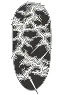 thin lightning bolts tattoo design idea