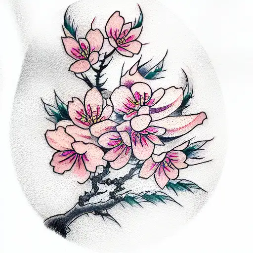 Cherry Blossom tattoo design idea