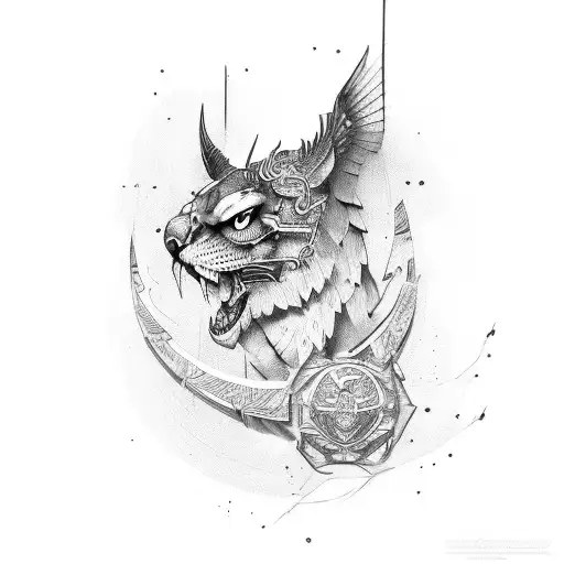 representation of courage, resilience and strength. desire to leave the comfort zone and succeed tattoo design idea