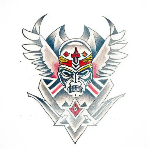 Aztec eagle warrior tattoo design idea