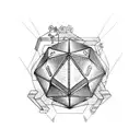 dice, steampunk, eye, trees tattoo design idea