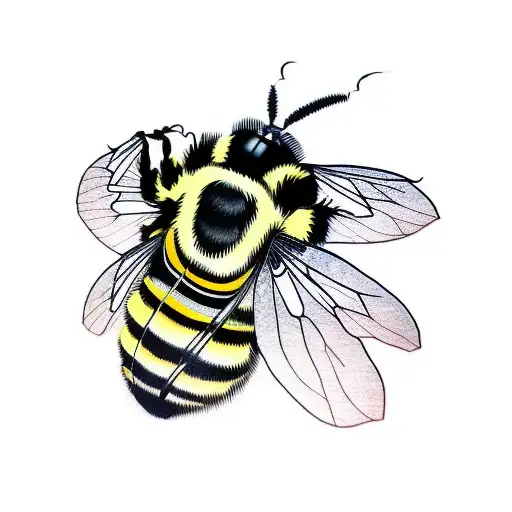 bumble bee tattoo design idea