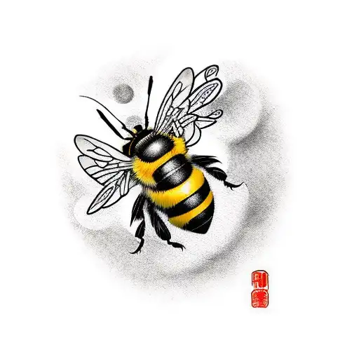 bumble bee tattoo design idea