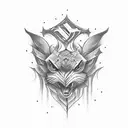 Dark lettering tattoo design idea