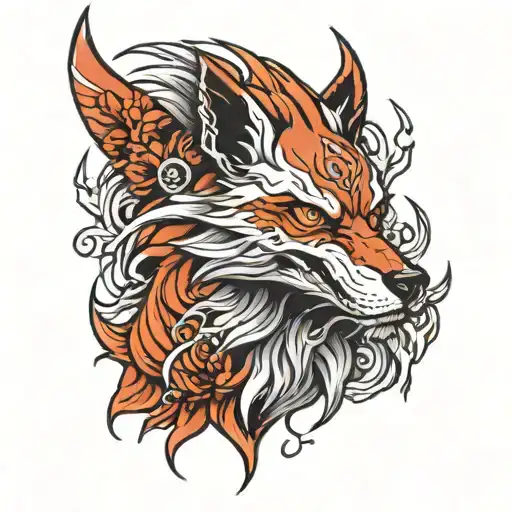 kurama mode all tattoo design idea