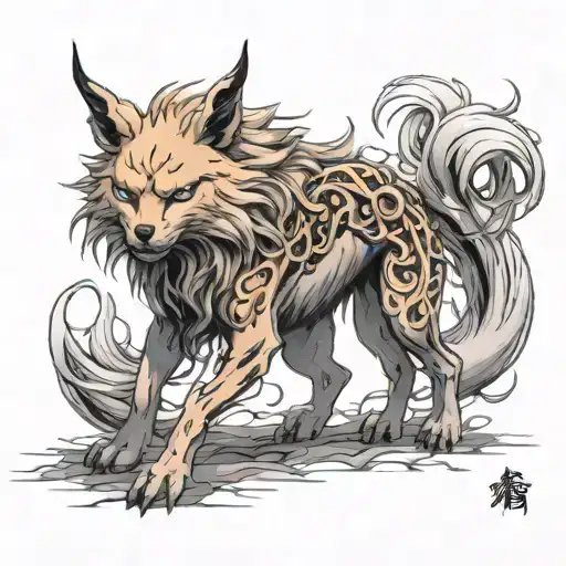 kurama mode all tattoo design idea