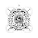 tree of life with interwoven Borromean rings  tattoo design idea