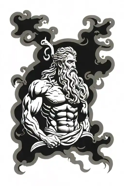 zeus god tattoo design idea