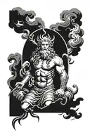 zeus god tattoo design idea