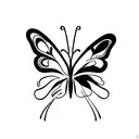 Half butterfly, half chrysanthemum, the letter K in the middle tattoo design idea