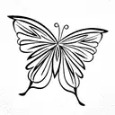 Half butterfly, half chrysanthemum, the letter K in the middle tattoo design idea