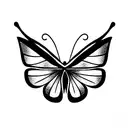 Half butterfly, half chrysanthemum, the letter K in the middle tattoo design idea