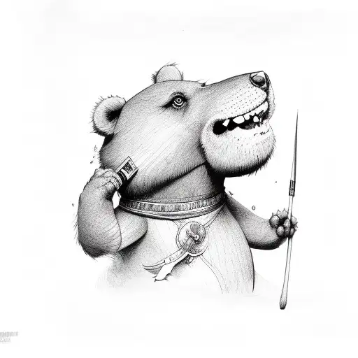 teddy tattoo design idea