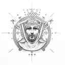 cruz com santo  tattoo design idea