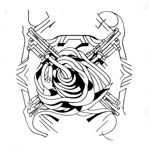 Elegant silhouette of a person performing a crossfit move in a seductive pose tattoo design idea