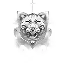 panther, 444, godspeed  tattoo design idea