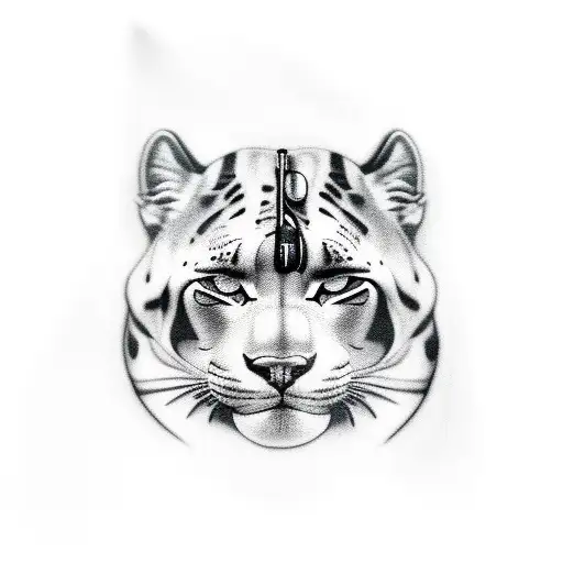 A realistic depiction of a panther holding a medical bag, symbolizing your profession as a nurse and your affinity for panthers in a detailed and lifelike design. tattoo design idea