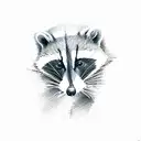 matching couple racoon tattoo design idea