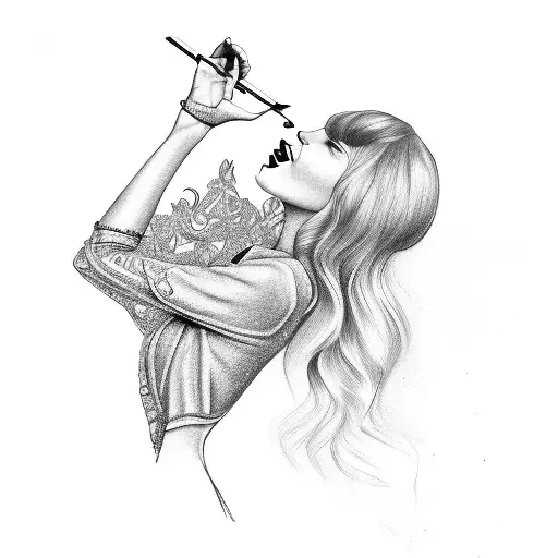 cursive writing Taylor swift tattoo design idea