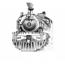 Union Pacific 8444 steam engine tattoo design idea