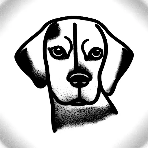 beagle dog tattoo design idea