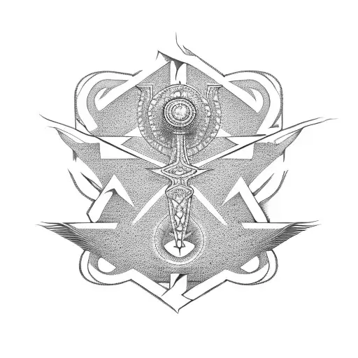 Ankh Symbol filled  tattoo design idea