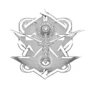 Ankh Symbol filled  tattoo design idea